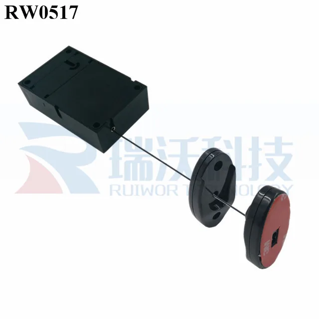 RuiWor RW0517 Cuboid Universal magnetic string security anti theft display retractable plastic pull box for cell phone