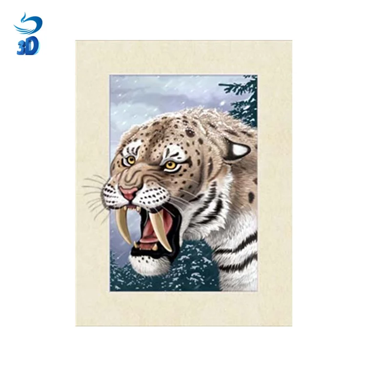  2019 новый дизайн линзовидная 5d картина тигра