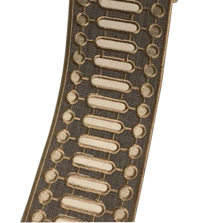 Оптовая продажа, пользовательская лазерная резка, Золотое кружево Zari для домашней отделки дивана и подушки