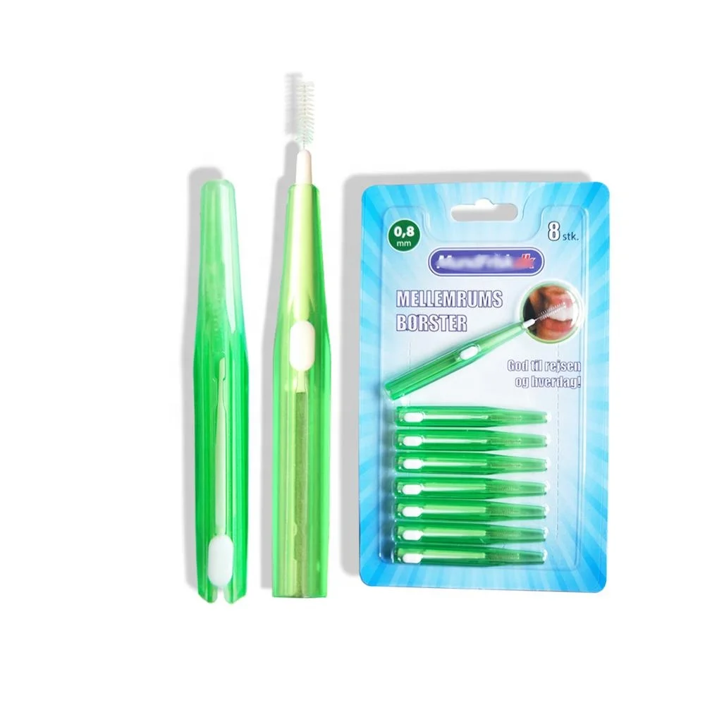 
CE Push Pull Type Interdental Brush with Blister Card Packing 