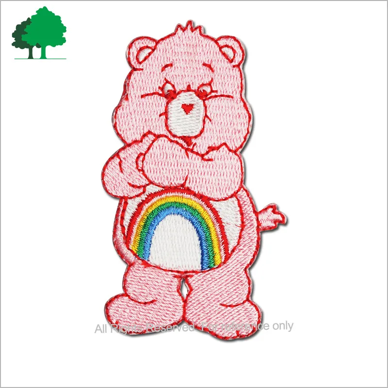 Прямая Фабрика Пользовательские Высокое Качество Дешевые медведь вышитые патч для одежды Медведь