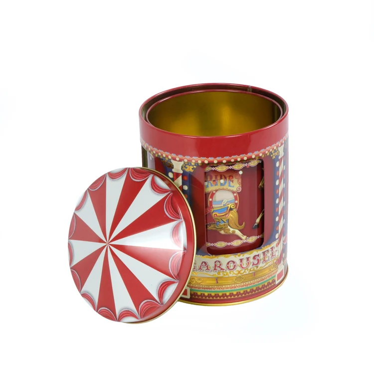 custom round music tin box