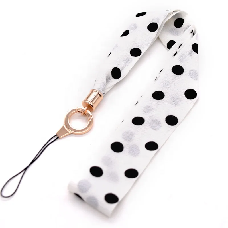 Customized cute personality creative ribbon mobile phone neck lanyards