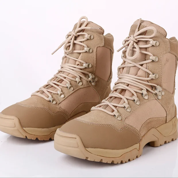 Tactical Boot and Outdoor Training Boot for Men EVA Mesh Fabric Professional Winter Boots Rubber YKK Zipper