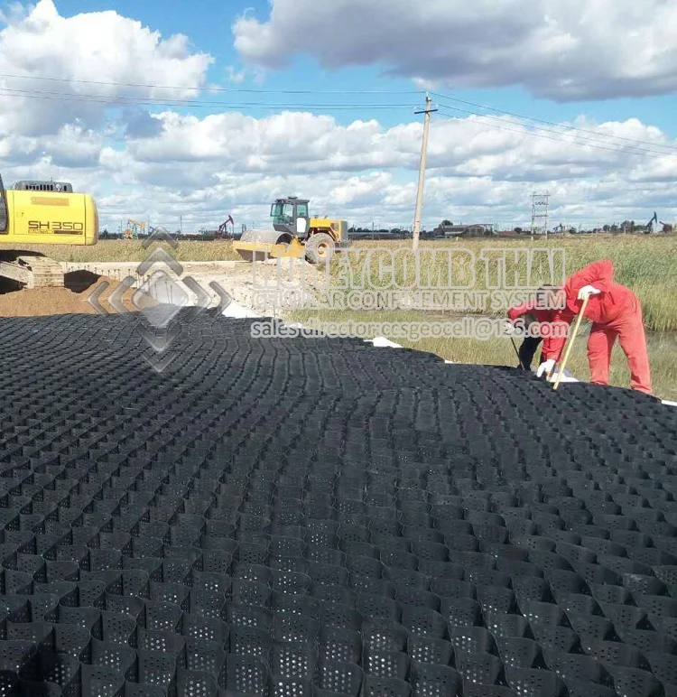 
grass grid paver honeycomb hdpe geocell for load support 