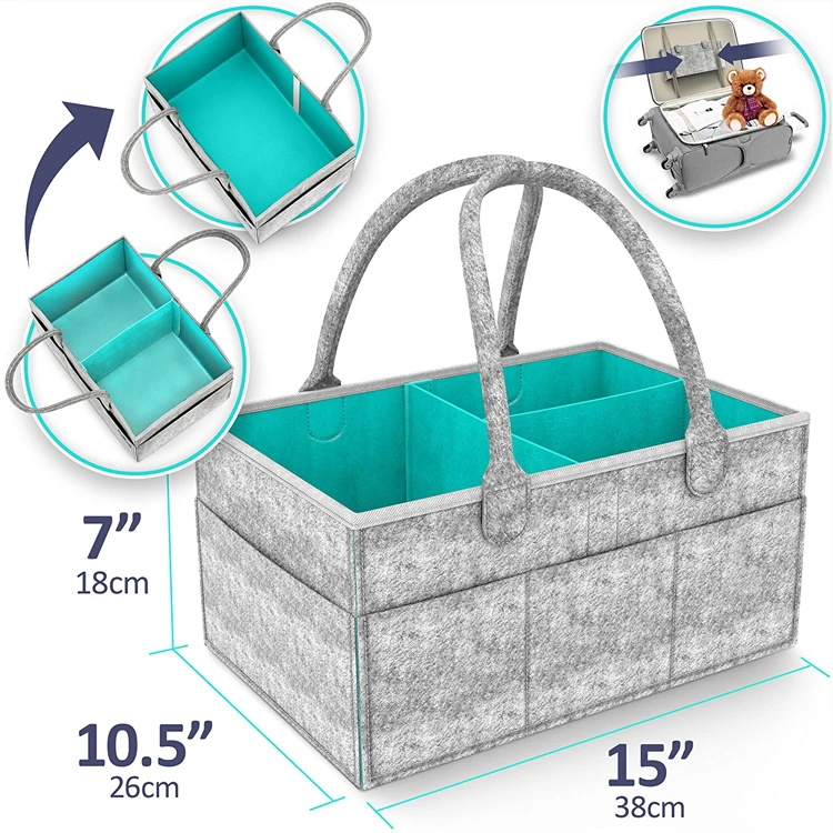 Cute Gift for Kids Nursery diaper caddy Storage Bin / Portable Large diaper caddy tote / Baby Diaper Caddy Organizer