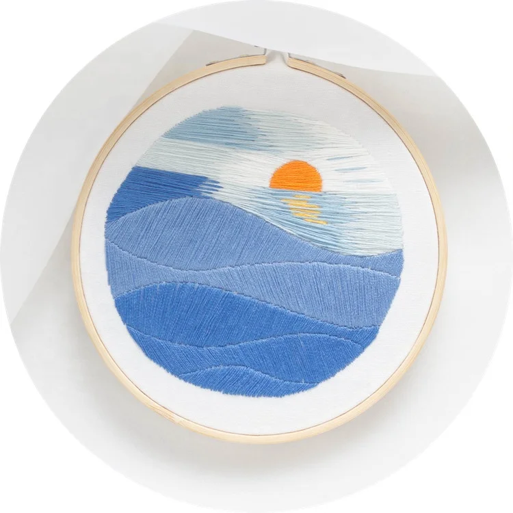 
hot sell popular starter hand embroidery kit diy for home decorations 