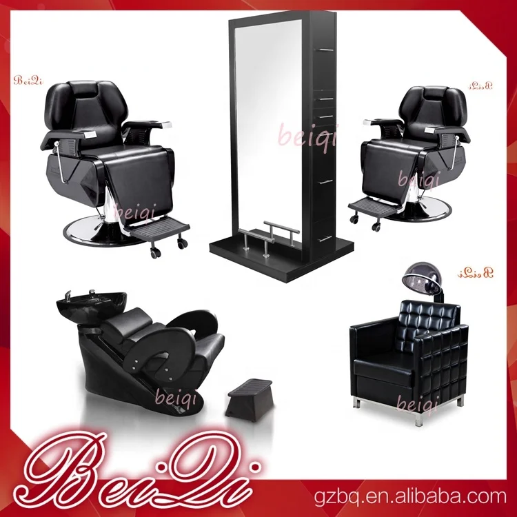 Unique design hairdressing portable luxury white double side salon mirror with drawer