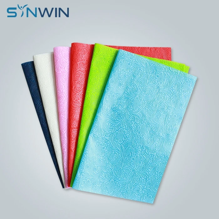 Gifts Wrapping Paper Sheet Flower Packing Embossing Non Woven Fabric