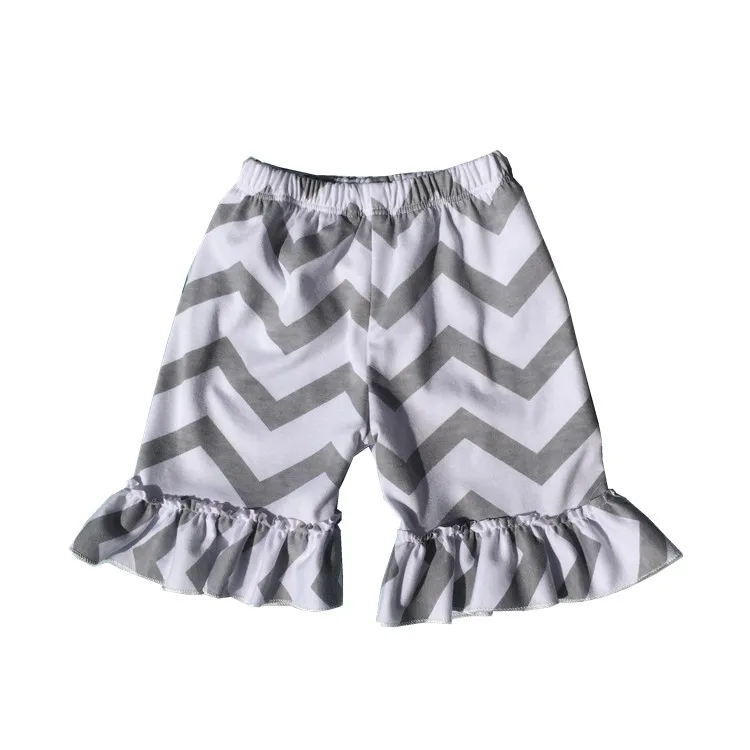 
Новый стиль бутик за рубежом Короткие штаны для маленьких девочек с оборками Капри chevron Высокая талия танец шорты  (1100012962936)