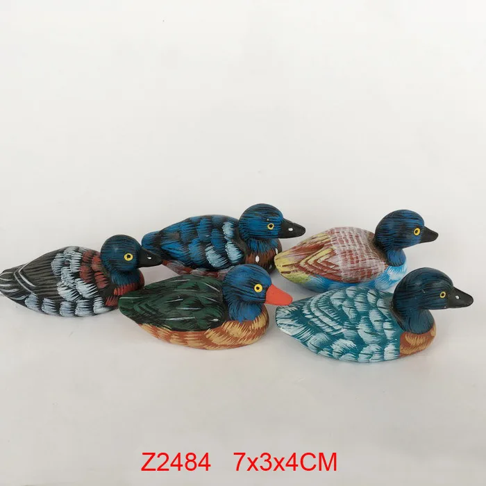Hand painted Craft Miniature Collectible Polyresin Resin Goose Mandarin Duck Figurine Wildlife Animal