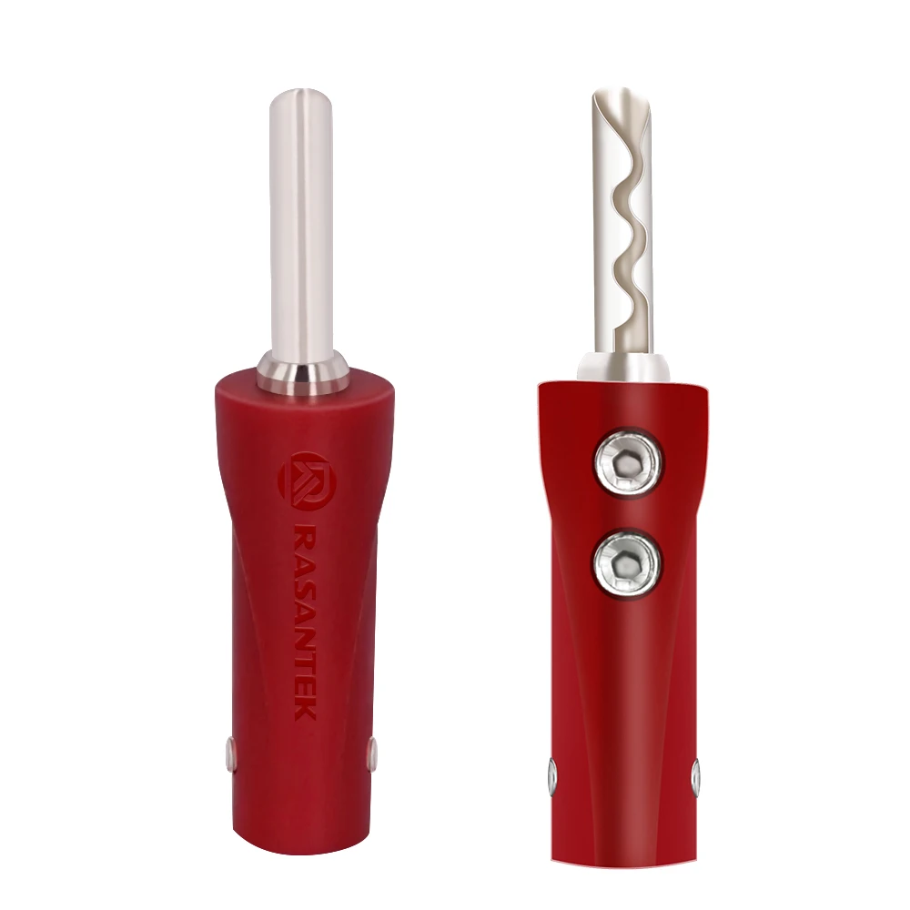 ABS Матовая оболочка Чистая медь посеребренная динамик зубчатый штекер 4 мм banana plug