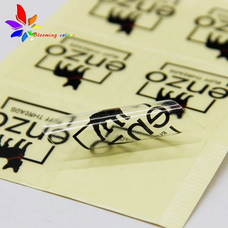 Custom printed clear transparent self adhesive label stickers