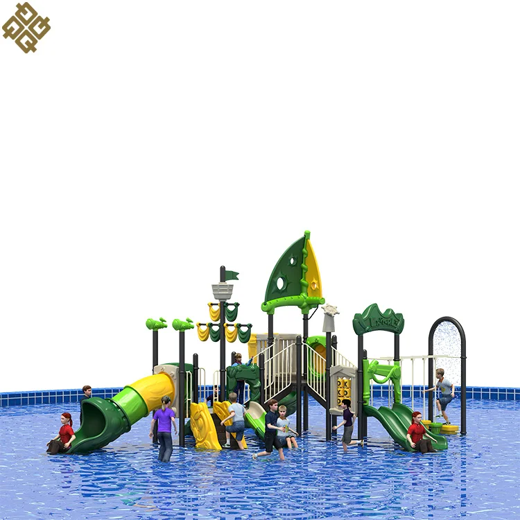 Qunzhen Pirate Ship Water Park Slide Kids Outdoor Playground Equipment