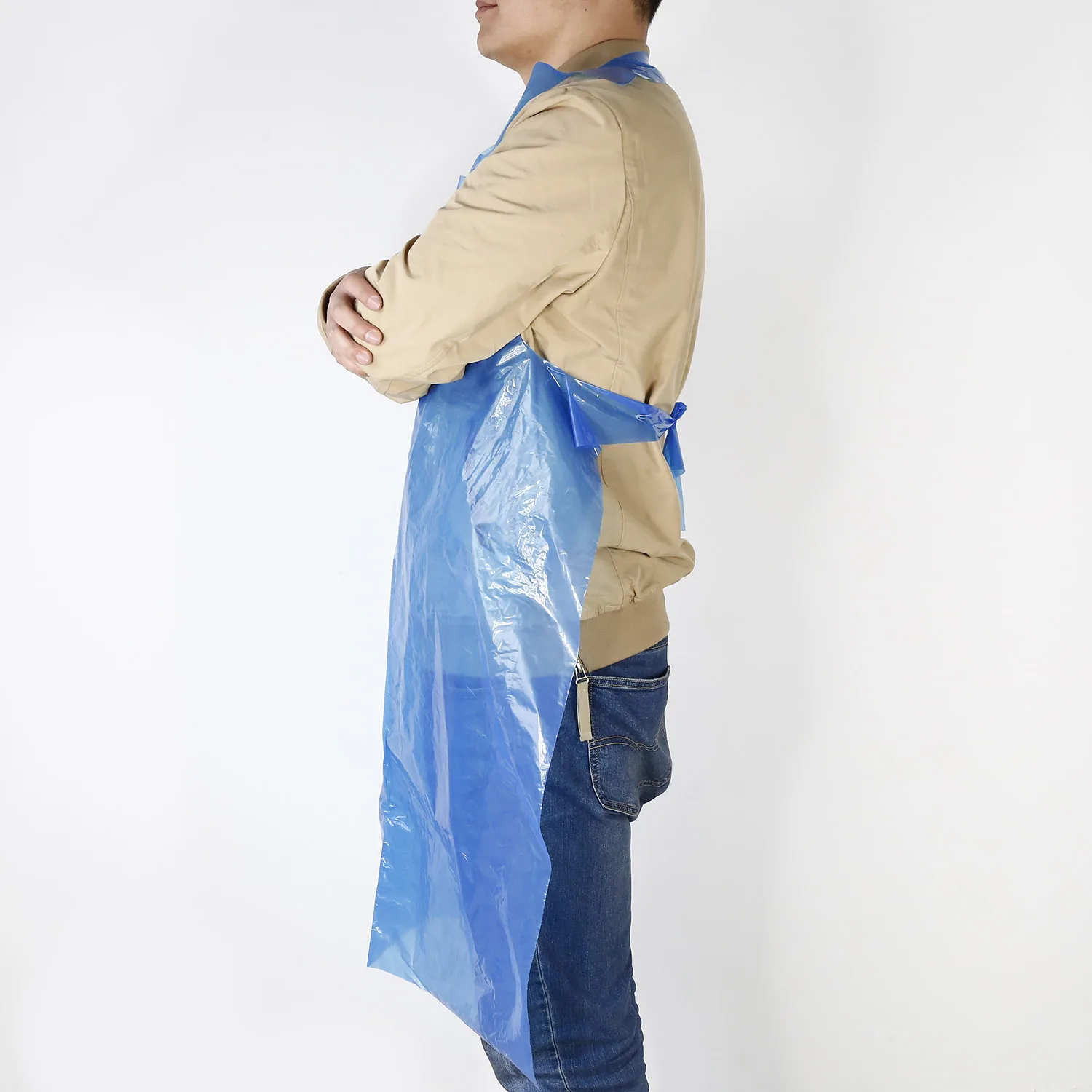 High Quality PE Plastic Disposable Aprons Accept Custom Order Disposable Bibs For Adult