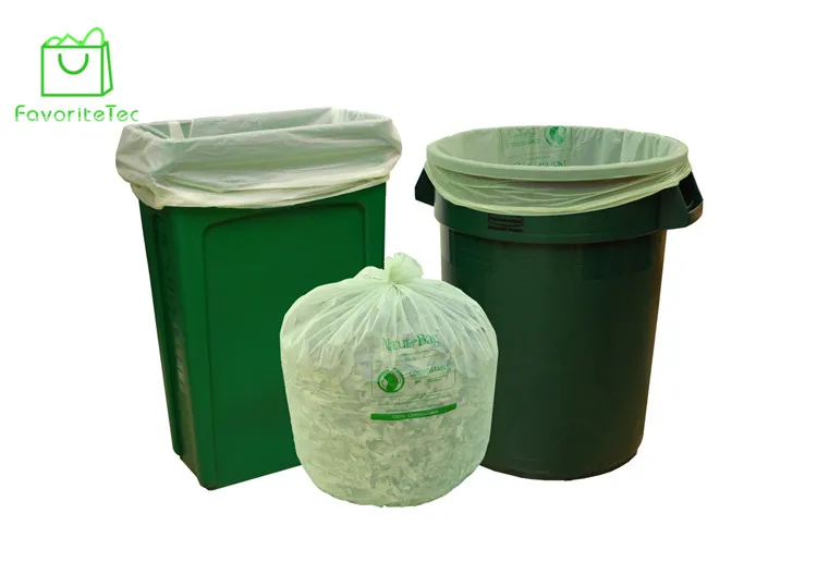 Environmental friendly custom biodegradable plastic roll garbage bags trash bags