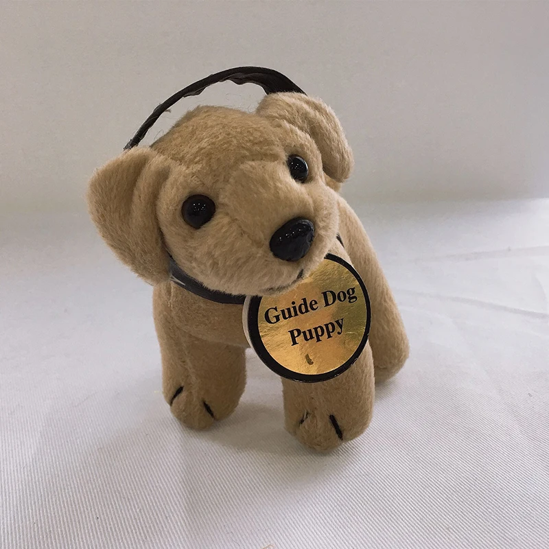 
Custom 9cm stuffed animal plush mini guide dog puppy for keychain 