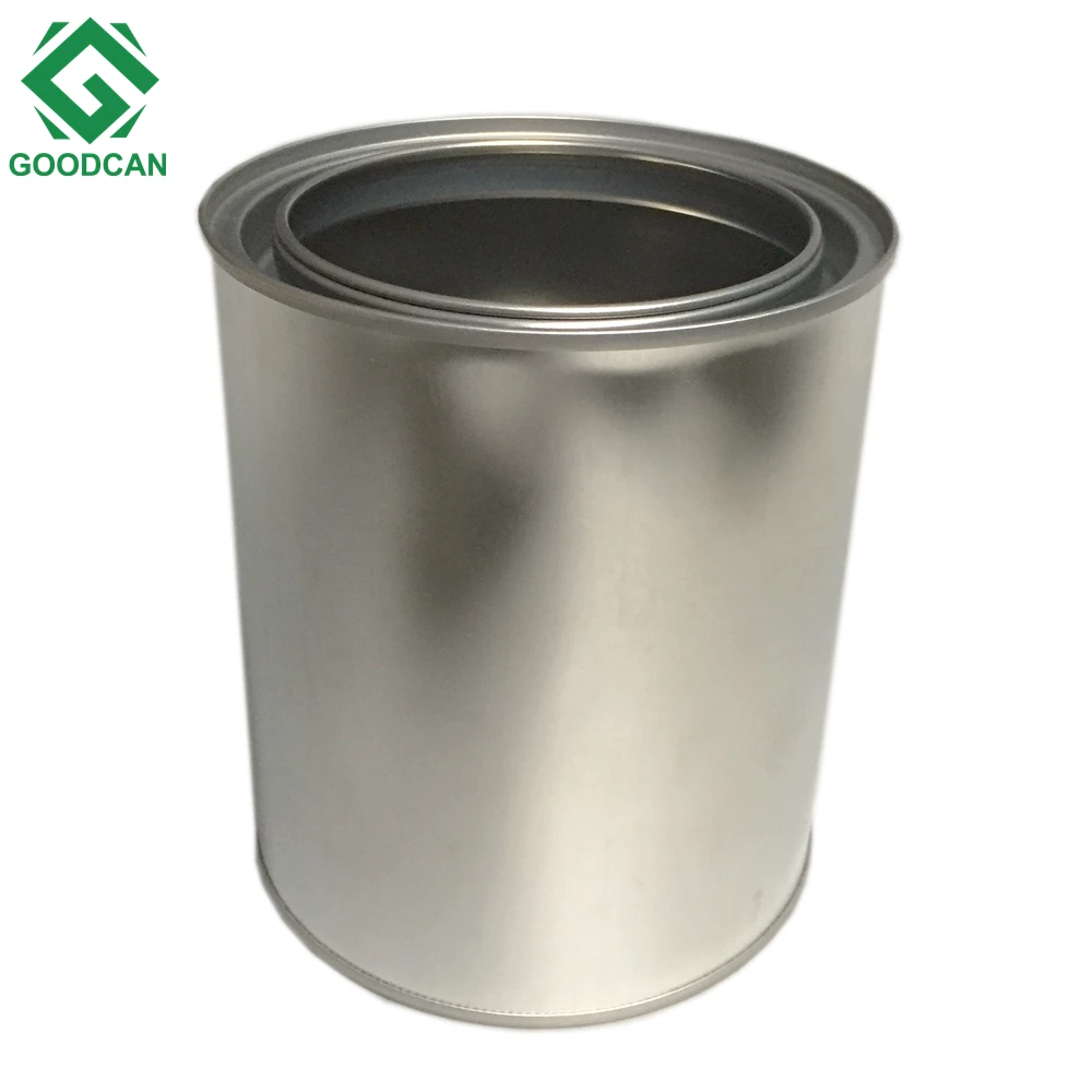 Iron tinplate 1 liter paint bucket 1 liter round  paint can with lid