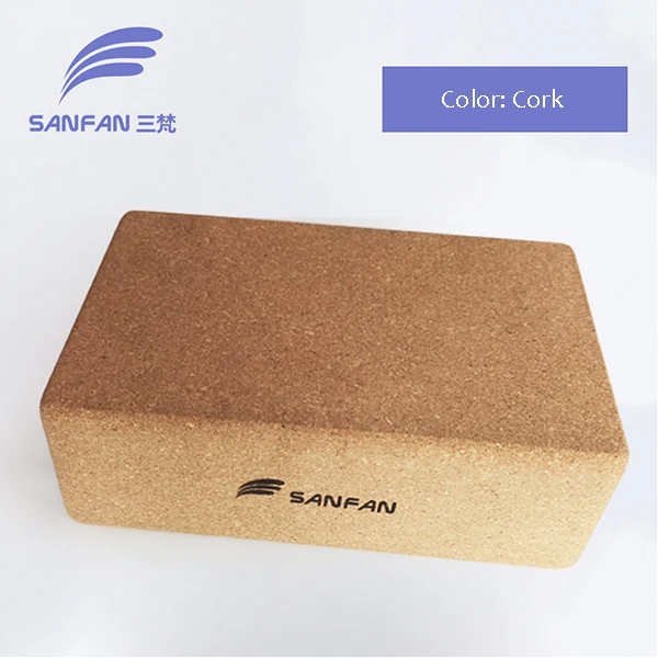 Eco Friendly Private Label Printed Nature Yoga Brick Cork Yoga Block Custom