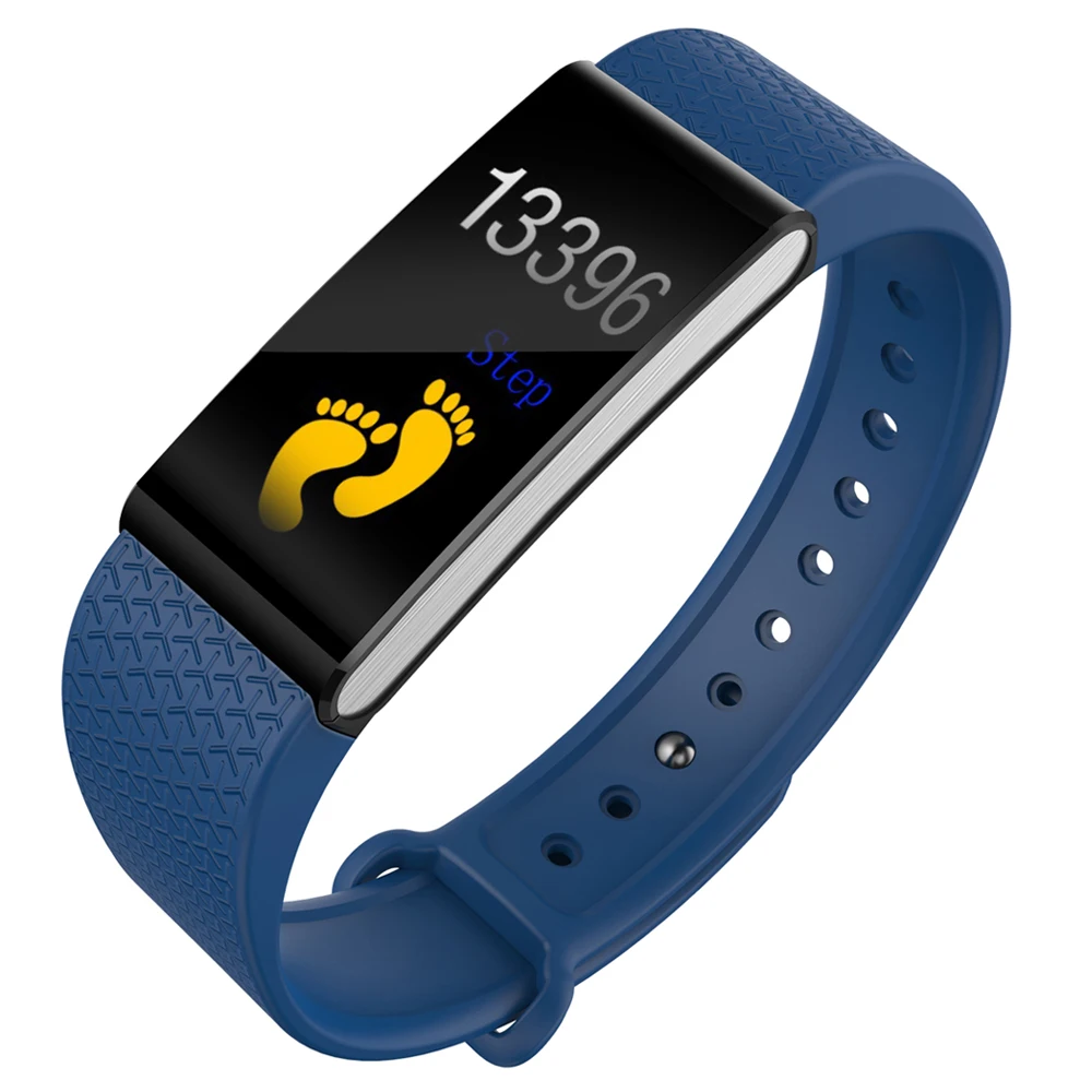 
New 0.96 inch color screen IP68 waterproof true Pedometer heart rate blood pressure smart bracelet sms notifications smart band 