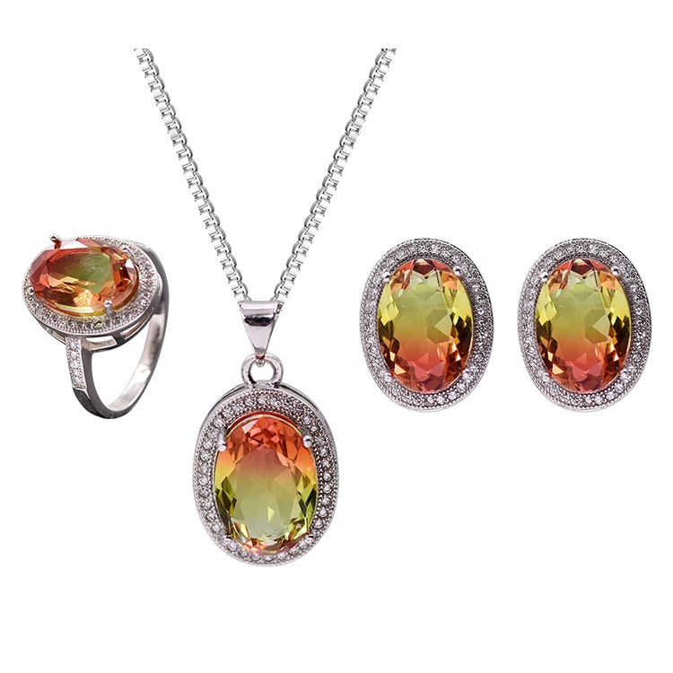 Indian Jewelry of 18k Gold Plated Natural Gemstone Jewelry Women Cuff Earring Brincos Imported Synthetic Ruby From China