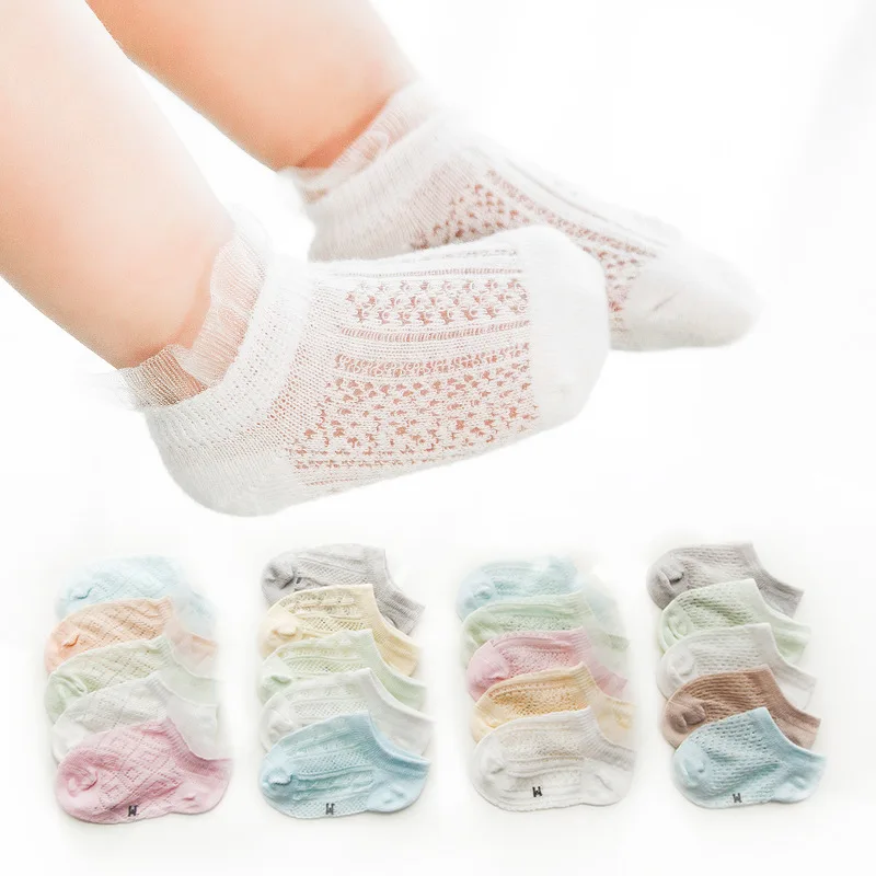 
New Baby Socks Wholesale Summer Style Mesh Combed Cotton Kids Baby Boy or Girl Lace Socks 