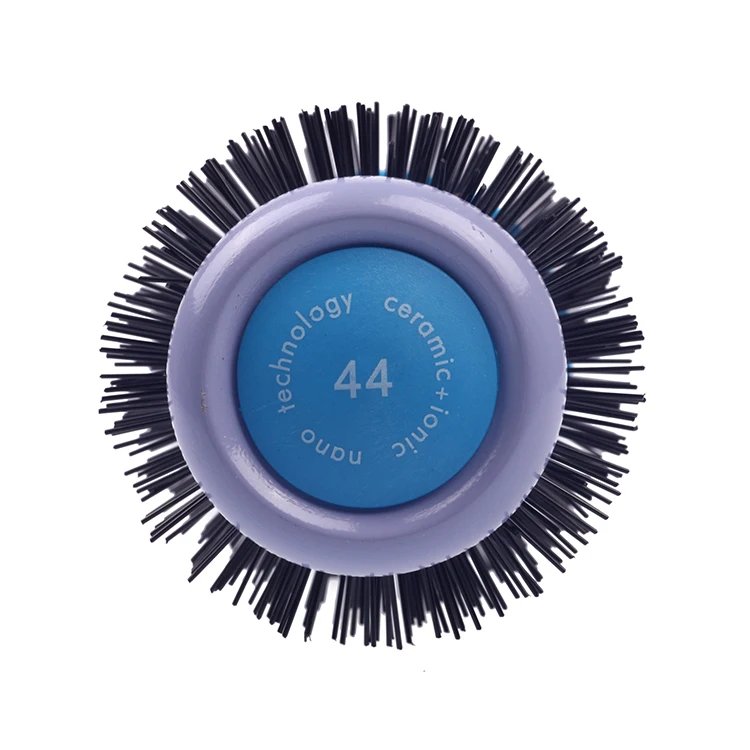 EUREKA 9408CBY Anti-slide Handle Heat Resistant Temperature Sensitive Ceramic Painting Aluminum Barrel Round Hair Salon Brush