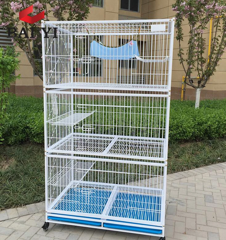 Large Discount Wholesale 3 tiers Wire Cat TransparentShow Cage in Malaysia Vietnam