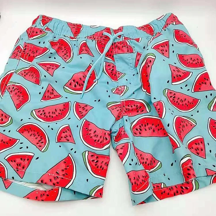 
228T 100% nylon taslon fabric with screen print for beach shorts 