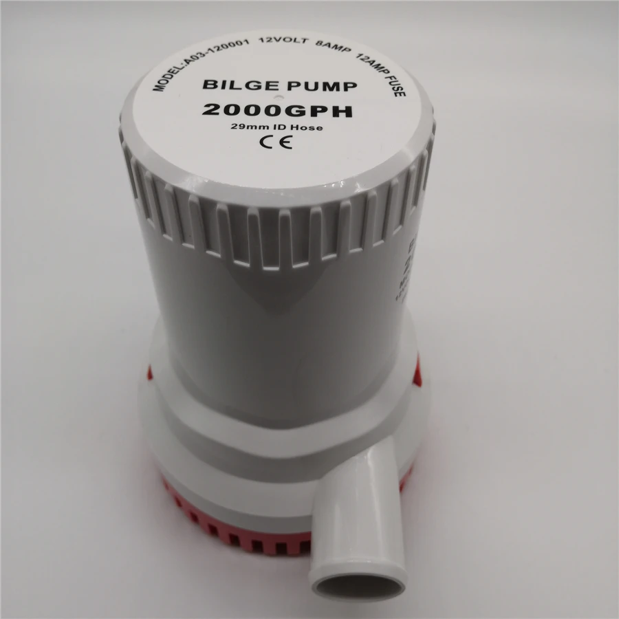 
2000GPH DC Submersible Marine Boat Yacht Bilge Pump 12V 24V 