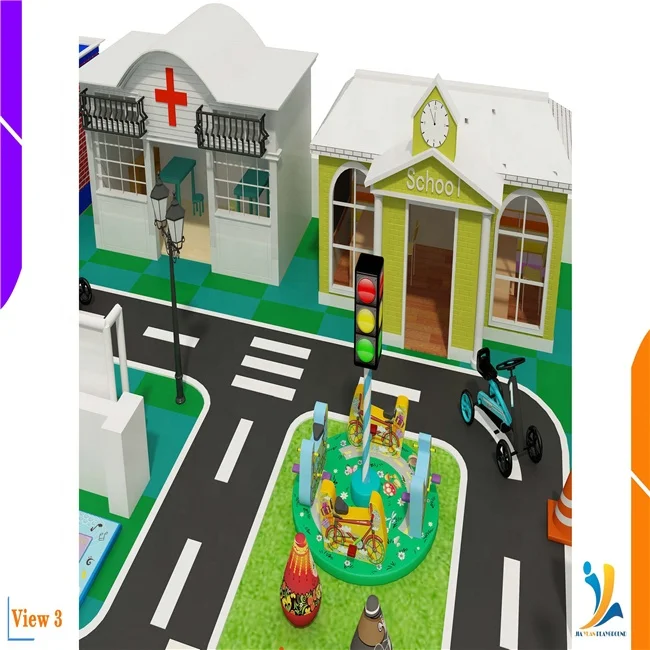 12*17*4m kids playhouse with playground accessories  interactive play system