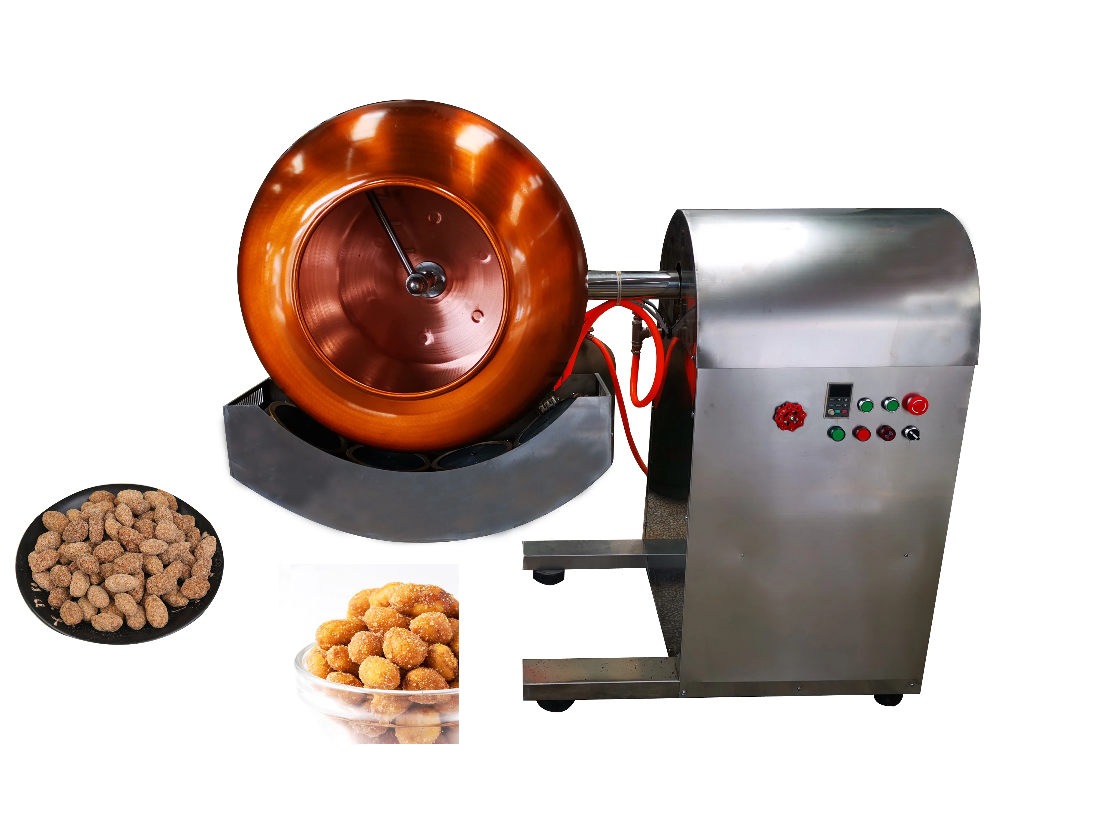 Sugar caramelized nuts sugar coating pan machine for snack food