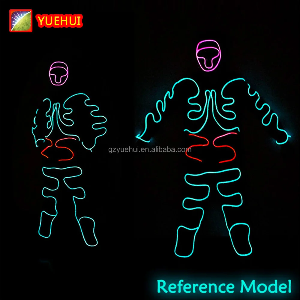 Rave Clothes with Led Night Club Accessories Customized Design Light Up Adult Costumes Party Glow Mardi Gras Favors Wholesale