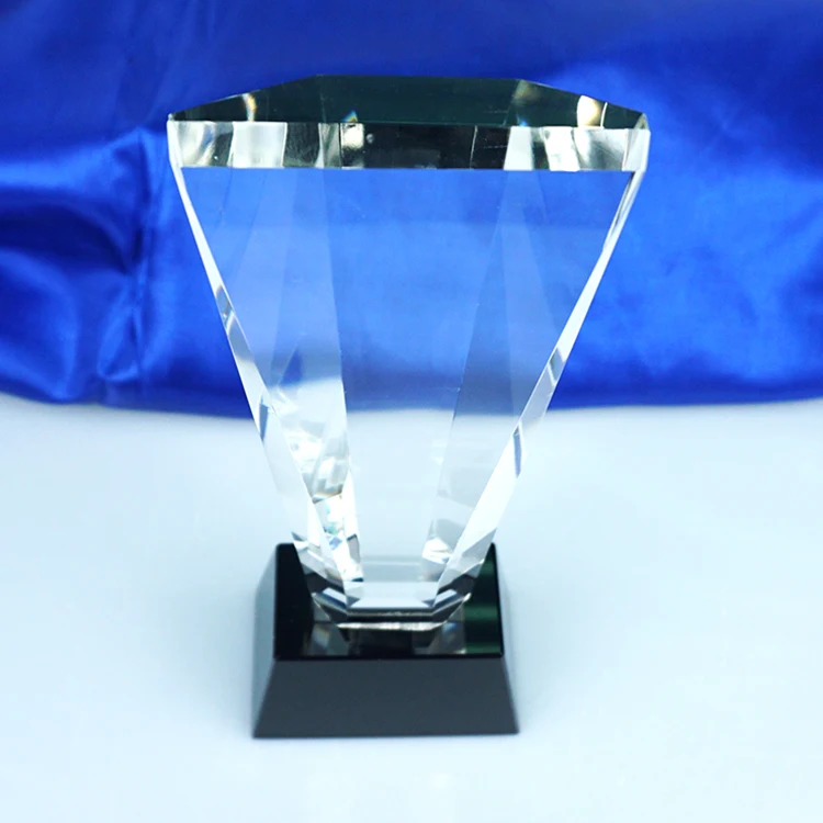 High quality Award cylinder Large Crystal Pillar Trophy