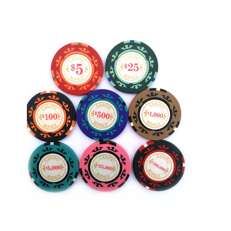 Casino royal stickers 14g Three Tone  Clay Poker Chip