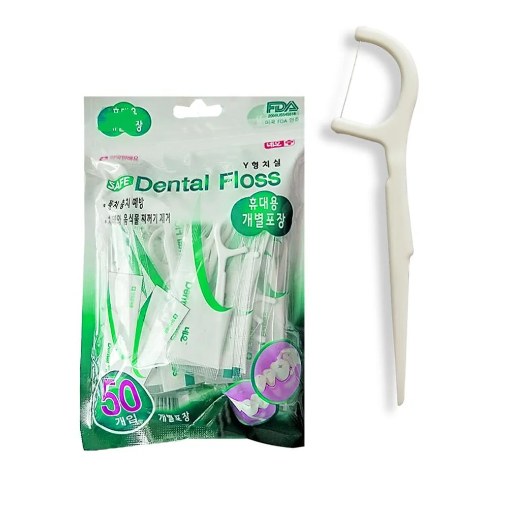 Reusable Eco Biodegradable Dental Floss With Long Handle Mini Dental Floss