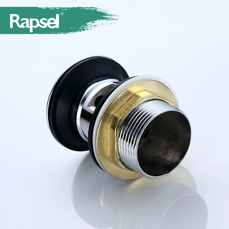 Rapsel Zinc Chrome Basin Waste with Black Rubber Plug Drain