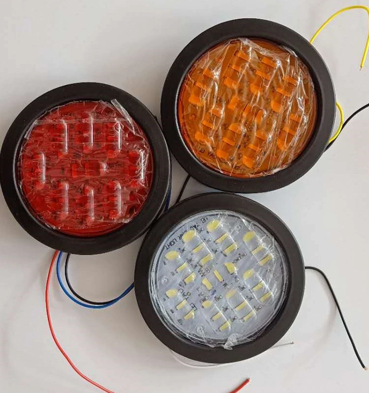 12V 24V светодиодные задние Круглые лампы для грузовиков