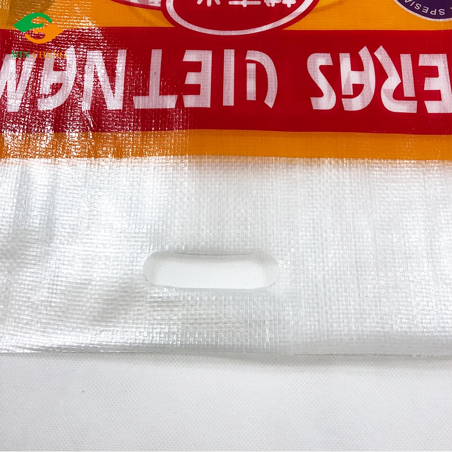 
MINCHENG big factory sale high quality plastic bags color printing bopp laminated 10kg printed pp woven rice sack 
