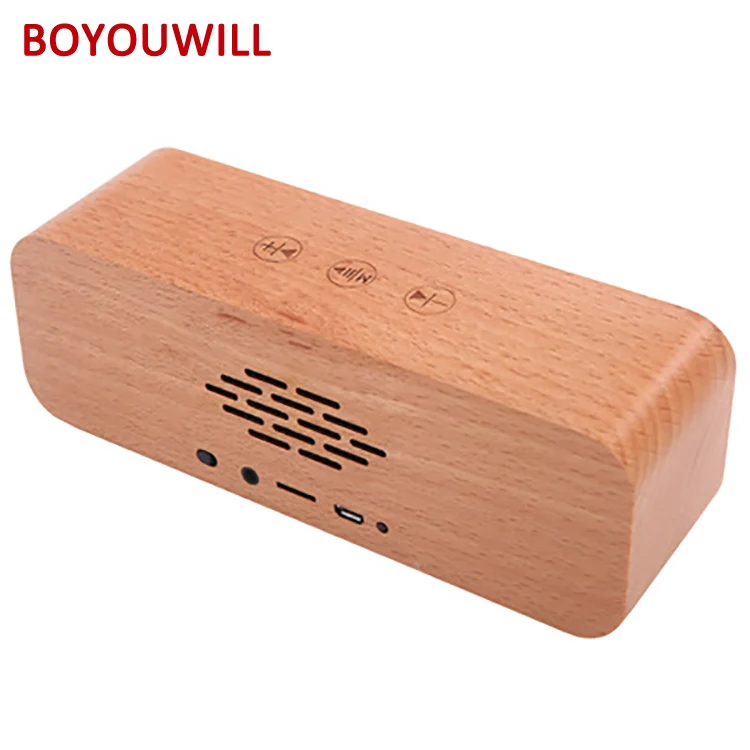 Сенсорный управление Дерево Мини беспроводной портативный Bluetooths колонки