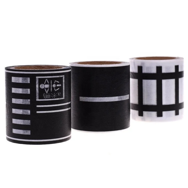 Hybsk Free sample Washi Tape DIY Trains Railways Road Tape for Toy Cars