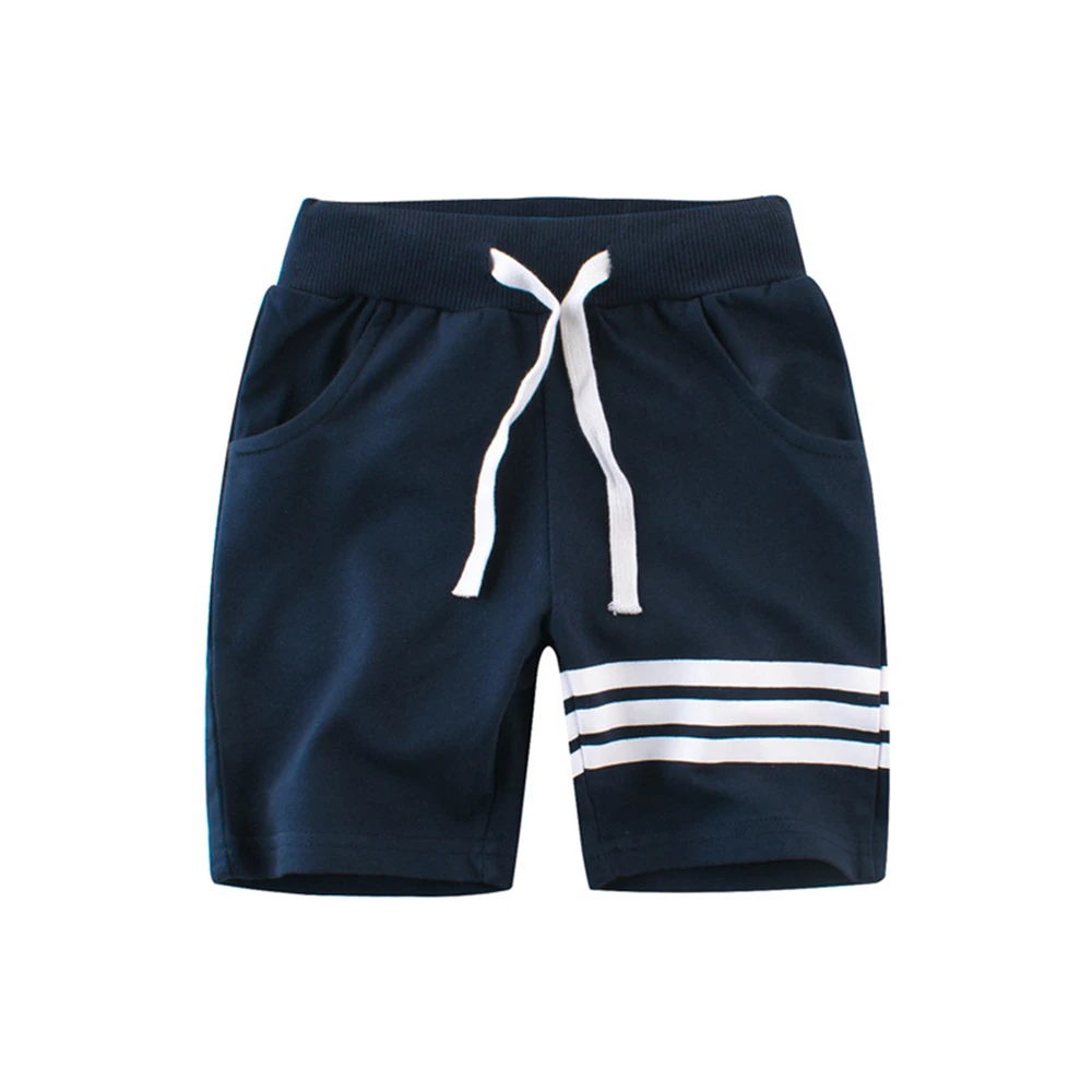 
Mudkingdom Boys Summer Casual Shorts Kids Cotton Sport Strip Bottoms Korean Fashion Shorts With Draw String 