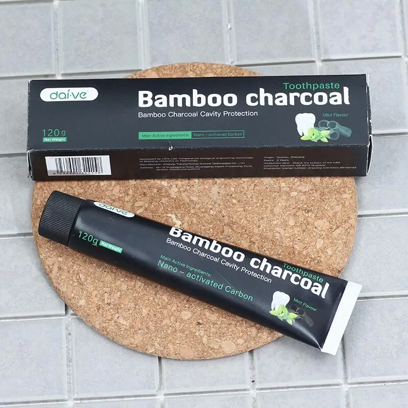 
Wholesale Activated charcoal toothpaste 120g teeth whitening Anti-Cavity smokers OEM minty toothpaste hot sale 