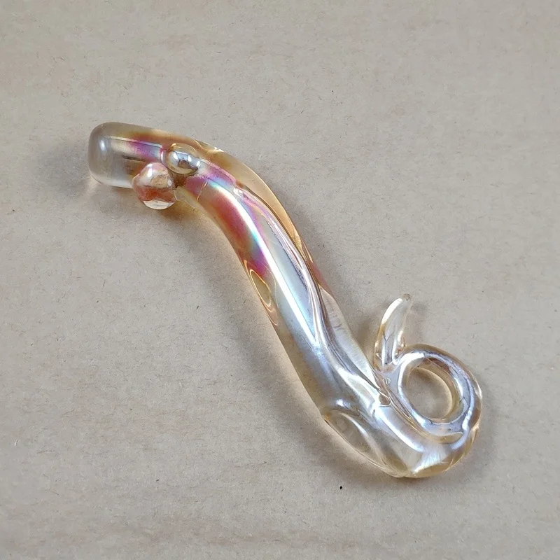 2022 New Factory Developed Gold Style Glass Dildos/Bent Glass Dildo/Giant Glass Dildo for Wholesale and Retail