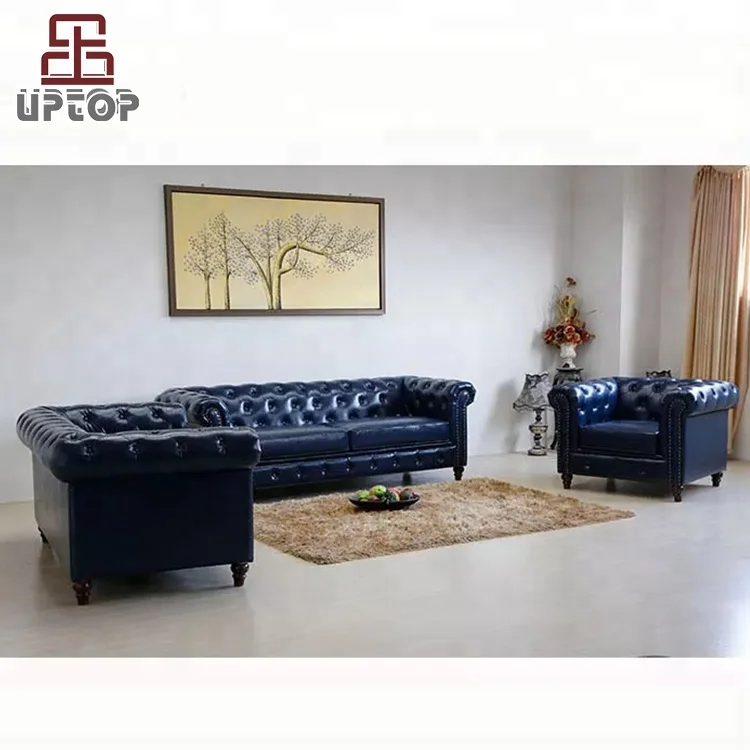 (SP-KS316) Customized modern leather chesterfield sofa factory price wholesale