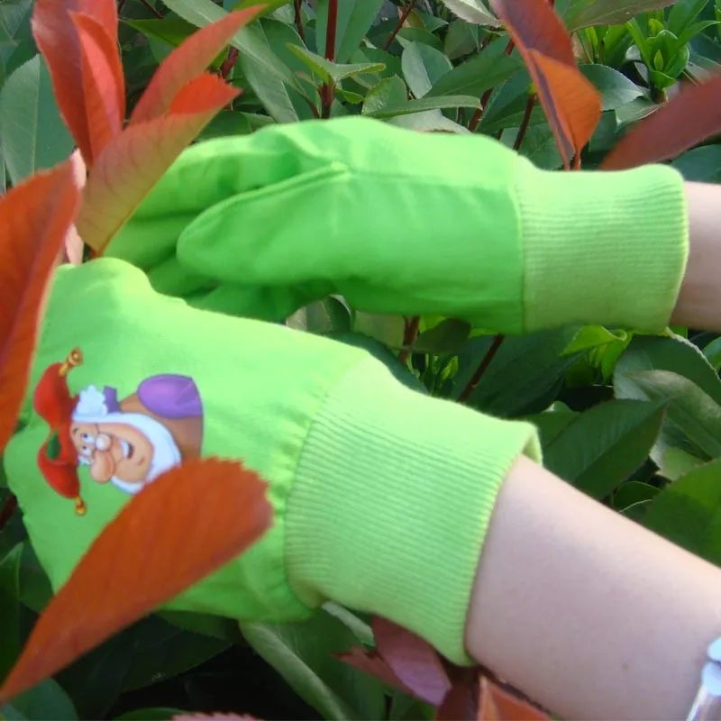 Wholesale  knitting wrist kids cotton gardening working gloves