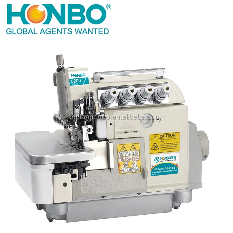 HB-5200T-05H5-55 4 thread flat bed overlock sewing machine overlock industrial sewing machine