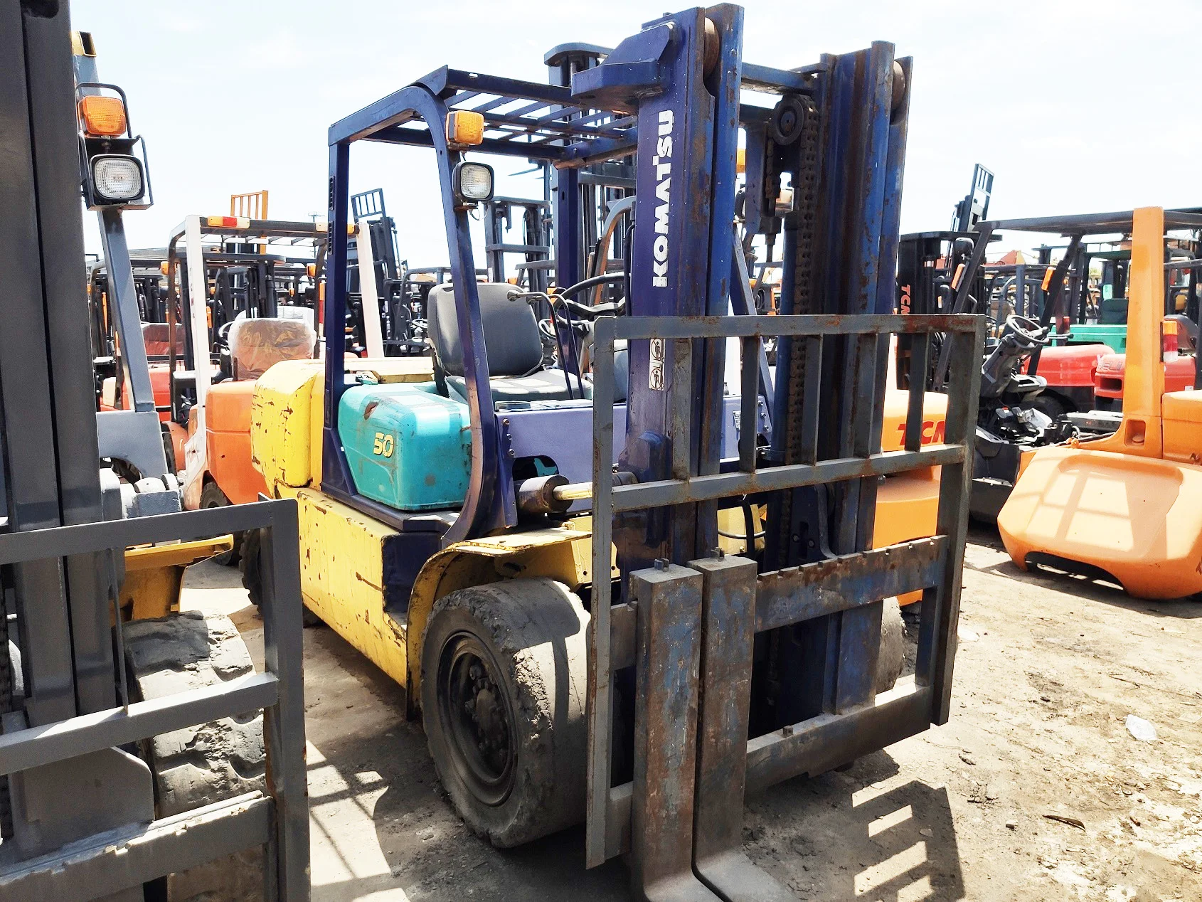 Used Komatsu Fd50 5 Ton Diesel Forklift Original Japan Komatsu Forklift for Sale