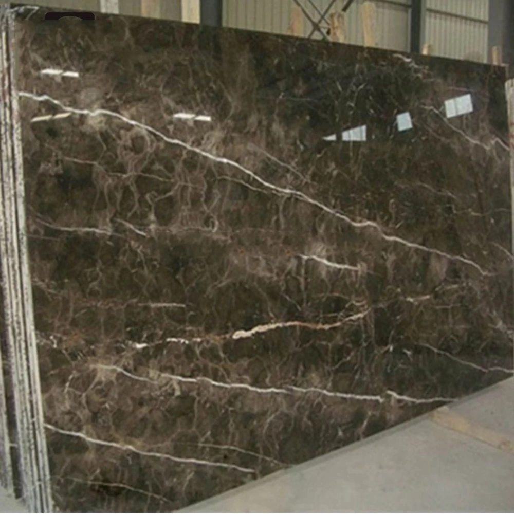 Custom cut культивированный Темный мраморная плита emperador душ объемный