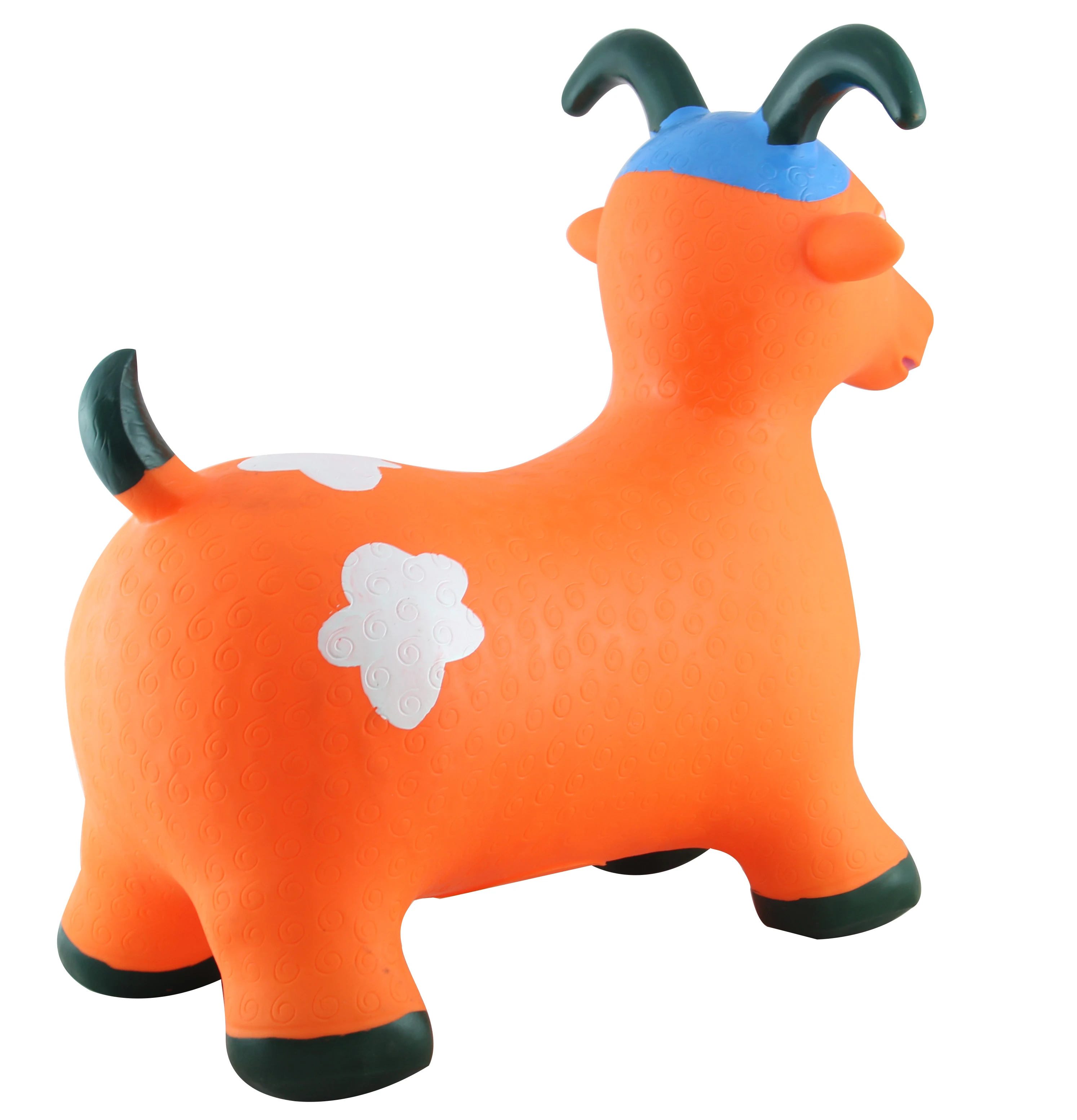 Inflatable Eco-friendly PVC Ride-on Animal Hopper Painting Sheep with Voice indoor & outdoor toys